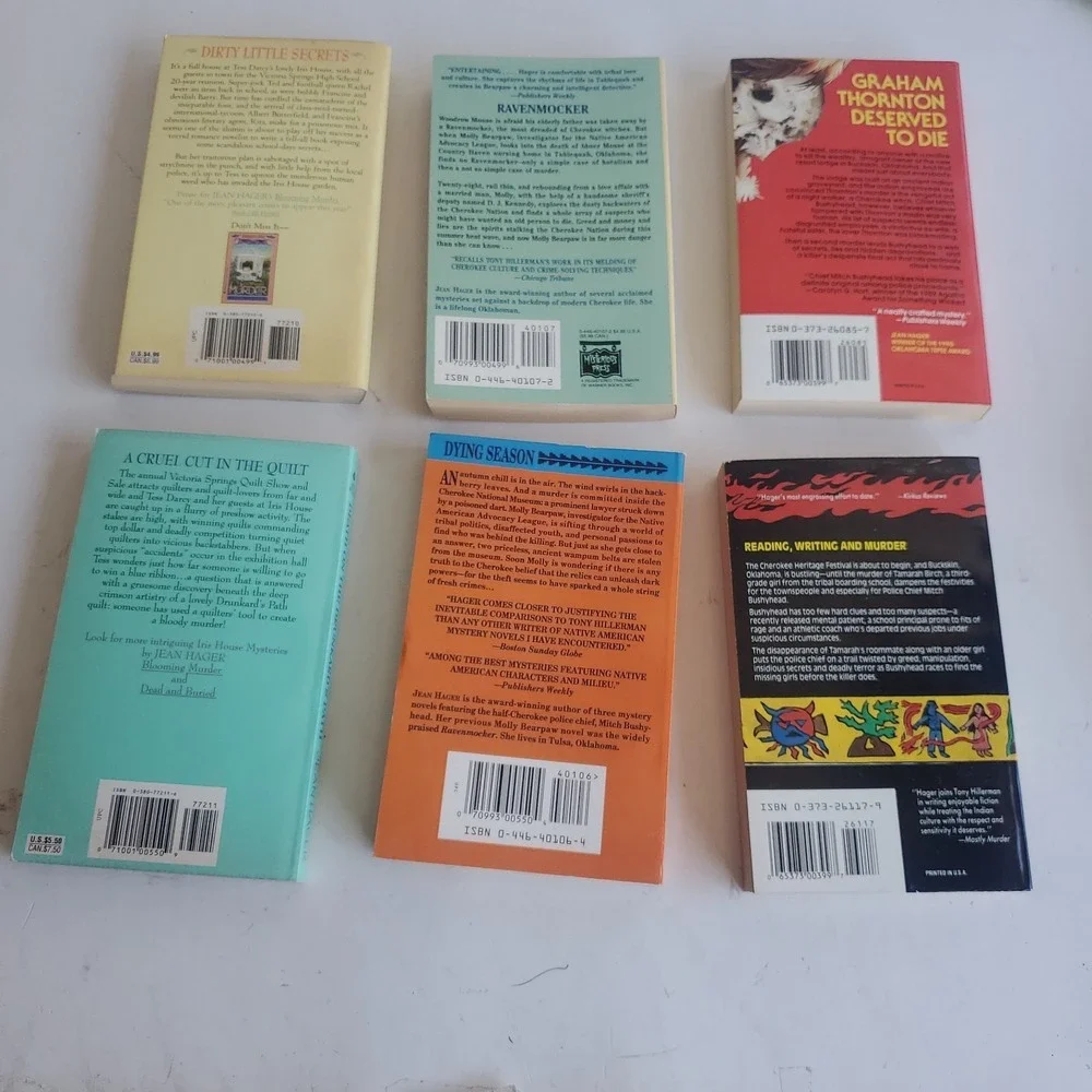 Lot of 6 Jean Hager PB Vintage Novel Ghostland Cozy Mystery NOS Unread Excellent